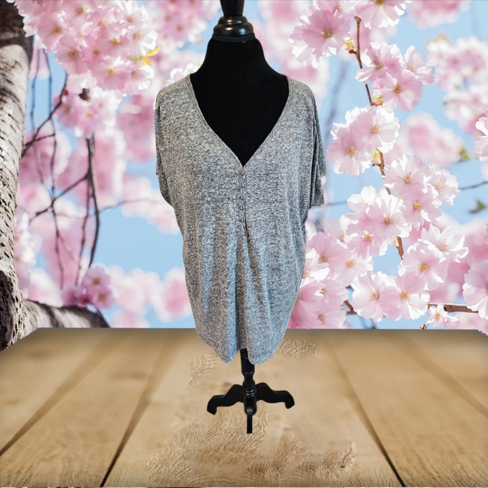 Old Navy Gray Relaxed Blouse